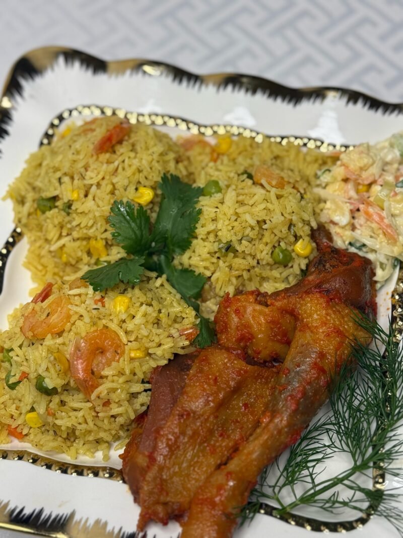 Nigerian Fried Rice  Tray