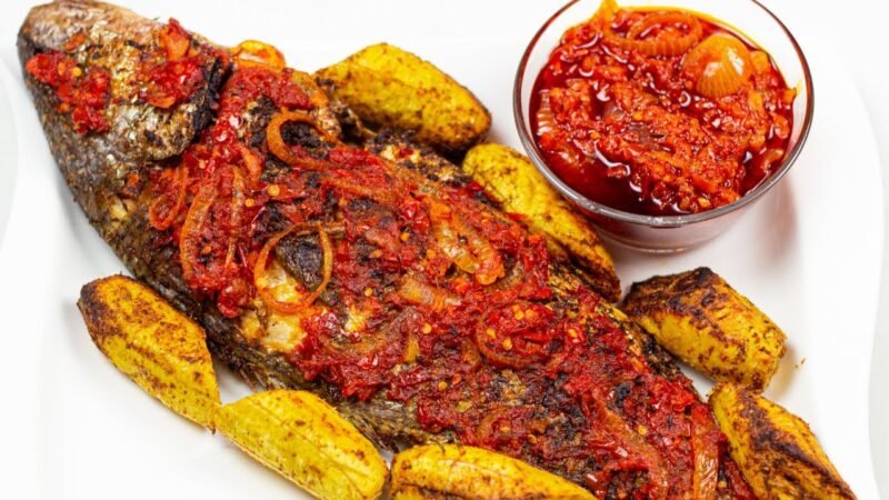 GRILLED YELLOW CROACKER (SERVED WITH FRIES PLANTAIN OR VEGES) - Image 2